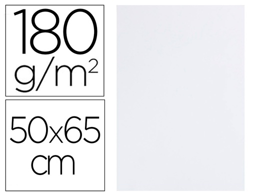 [2028307] LIDERPAPEL - CARTULINA 50X65 CM 180G/M2 BLANCO (Ref.CX23)