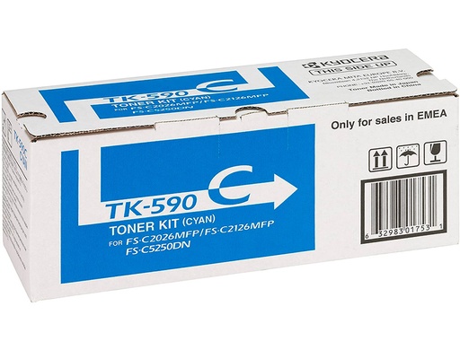 [1215398] KYOCERA MITA - Toner Laser ORIGINALES TK590C CYAN 5K (Ref.1T02KVCNL0)