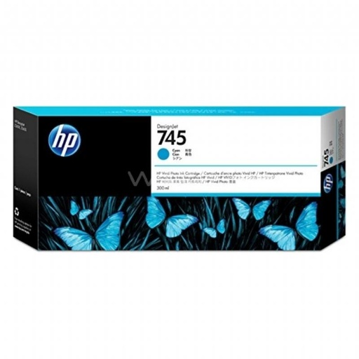 [1936571] HP ( HEWLETT PACKARD ) - 745 300-ml Cartuchos ORIGINALES Inyección De Tinta Cián (Ref.F9K03A)