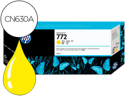 [2150964] HP ( HEWLETT PACKARD ) - Cartuchos ORIGINALES Inyección De Tinta 772 Amarillo (Ref.CN630A)