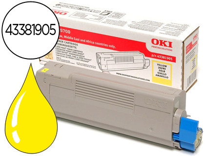 [9038981] OKI - Toner Laser ORIGINALES Amarillo 2.000pg (Ref.43381905)