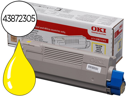 [9043220] OKI - Toner Laser ORIGINALES AMARILLO 2K (Ref.43872305)
