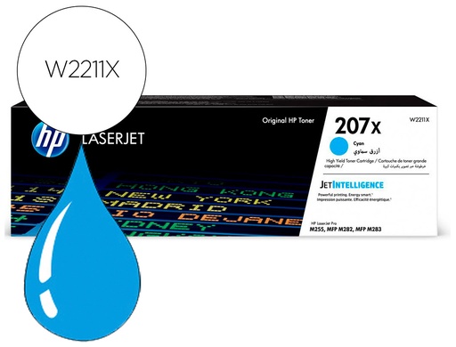 [9159635] HP ( HEWLETT PACKARD ) - Toner 207x color laserjet pro m282nw / m283fdn / m283fdw cian 2.450 paginas (Ref. W2211X)