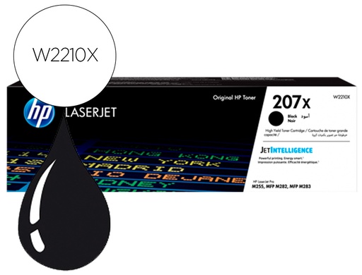 [9159633] HP ( HEWLETT PACKARD ) - Toner 207x color laserjet pro m282nw / m283fdn / m283fdw negro 3.150 paginas (Ref. W2210X)
