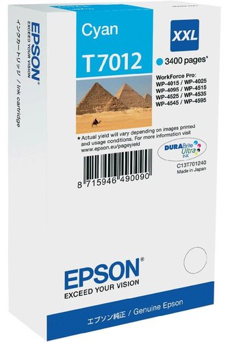 [9057658] EPSON - Cartuchos ORIGINALES Inyección De Tinta T7012XXL CY C13T012401 (Ref.C13T70124010)