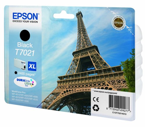 [9057653] EPSON - Cartuchos ORIGINALES Inyección De Tinta T7021 NEGRO 4K (Ref.C13T70214010)
