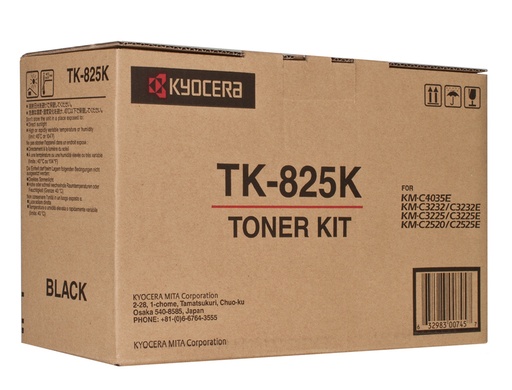 [1141224] KYOCERA MITA - Toner Laser ORIGINALES TK825K NEGRO 15K (Ref.1T02FZ0EU0)