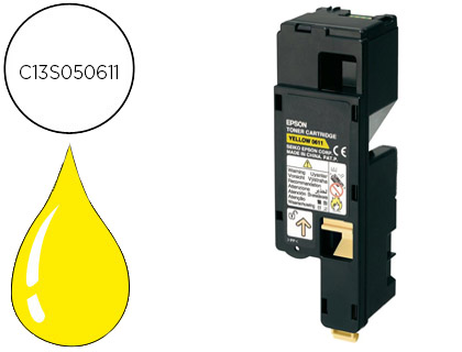 [9075077] EPSON - Toner Laser ORIGINALES S050611 Amarillo Para AL-C1700/1750 1400 paginas (Ref.C13S050611)