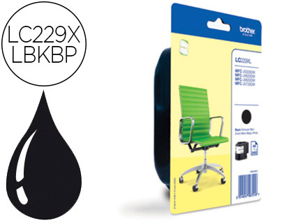 [9300039] BROTHER - Cartuchos ORIGINALES Inyección De Tinta LC229BK Negro LC229BK (Ref.LC229XLBKBP)