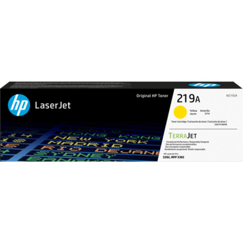 HP ( HEWLETT PACKARD ) - Toner ORIGINAL LaserJet 219A - Amarillo - 1.200pag. (Ref.W2192A)