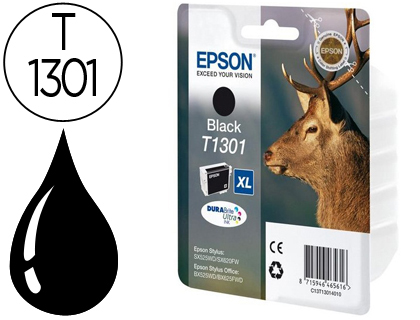 [9052943] EPSON - Cartuchos ORIGINALES Inyección De Tinta INY NG 25,4ML T130 (Ref.C13T13014012)