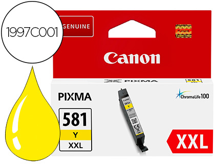 [9155044] CANON - Ink-jet 581 xxl ts9550 / ts705 amarillo 830 paginas (Ref. 1997C001)