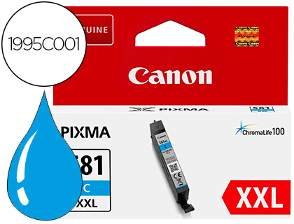 [9155042] CANON - Ink-jet 581 xxl ts9550 / ts705 cian 830 paginas (Ref. 1995C001)