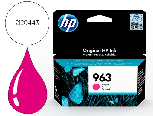 [9156632] HP ( HEWLETT PACKARD ) - Ink-jet 963 officejet pro 9010 / 9020 / 9022 / 9023 / 9025 magenta 700 paginas (Ref. 3JA24AE)