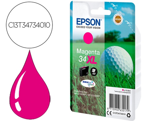 [9160935] EPSON - Ink-jet singlepack magenta 34xl durabrite ultra ink (Ref. C13T34734010)