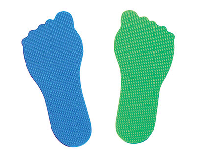 [2068827] AMAYA - Pies de caucho antideslizante set de 20 unidades 10 azules 10 verdes longitud 230mm (Ref. 410370)
