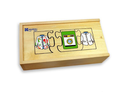 [2068319] ANDREUTOYS - Puzzle madera secuencias temporales 10 puzzles 24x12x6,5 cm (Ref. 16160A)