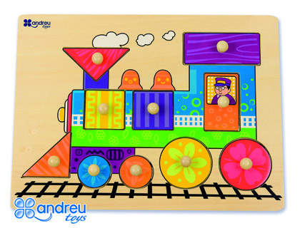 [2068306] ANDREUTOYS - Puzzle madera tren 10 piezas (Ref. 16451)