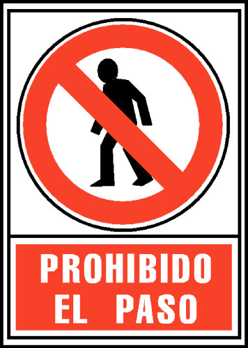 [9936756] ARCHIVO 2000 - SEÑAL "PROHIBIDO EL PASO" 210X297 PVC ROJO Y NEGRO (Ref.6174-05 RJ)