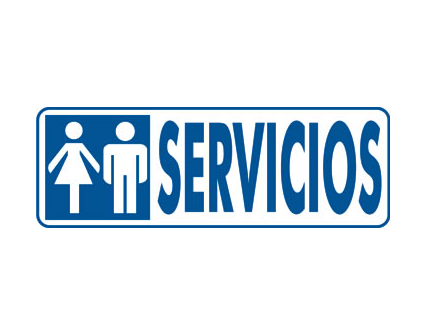 [9933062] ARCHIVO 2000 - SEÑAL "SERVICIOS" 175X65 PVC GRIS (Ref.6177-00 GS)