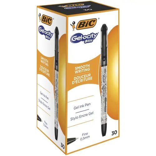 [2155819] BIC - Boligrafo gelocity stic gel negro punta de 0,5 mm (Ref. CEL1010266)