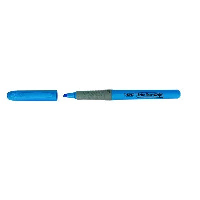 [9930209] BIC - MARCADOR FLUORESCENTE BRITELINER GRIP PUNTA BISELADA AZUL CAJA -12U- (Ref.811931)
