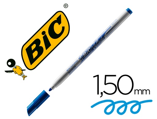 [9152504] BIC - Rotulador velleda fino para pizarra azul punta redonda 1 mm (Ref. 841841)