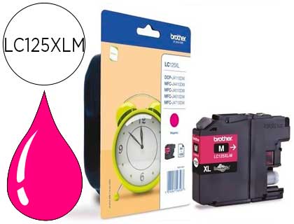 [9057573] BROTHER - Cartuchos ORIGINALES Inyección De Tinta LC125 XLM Magenta (Ref.LC125XLMBP)