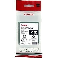 [9920983] CANON - IPF5100/6100 DEPÓSITO DE TINTA NEGRA MATE (130 ML) PFI 103 MBK (Ref.2211B001AA)