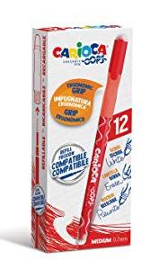 [9934210] CARIOCA - BOLÍGRAFO OOPS MONOCOLOR ROJO - CAJA DE 12 (Ref.4303903)