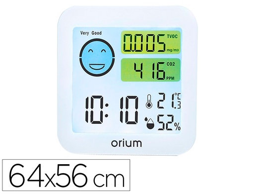 [9161821] CEP - Medidor de aire orium quaelis 20 medidor de co2 y cov superficie 30 m2 pantalla lcd color blanco 64x56 mm (Ref. 2236560021)