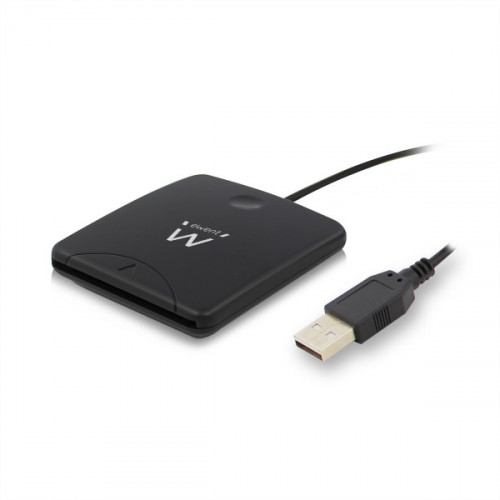 [2160328] DECOPATCH - Lector de tarjetas ewent usb 2.0 para dni e y tarjetas inteligentes color negro (Ref. EW1052)