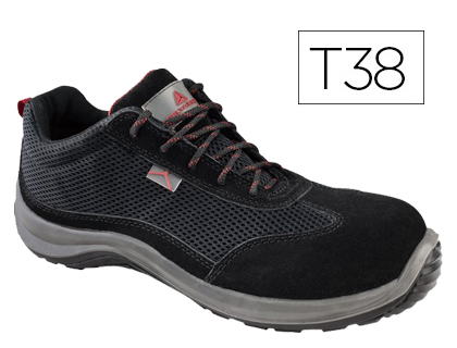 [2155656] DELTAPLUS - Zapatos de seguridad asti piel de serraje afelpado suela de composite negro talla 38 (Ref. ASTISPNO38)