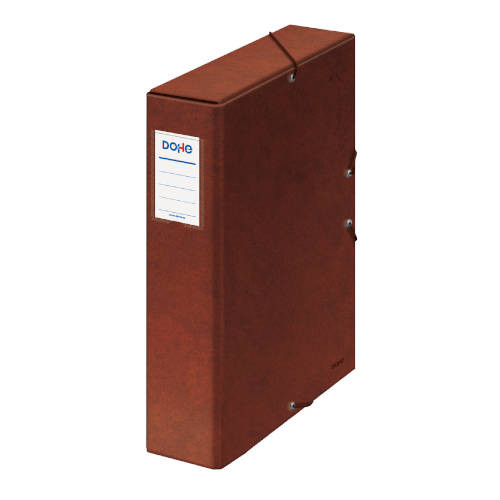 [9937910] DOHE - CAJAS DE PROYECTOS CARTON COMPACTO CON GOMAS Y LOMO DE 7CM MARRON (Ref.9573)