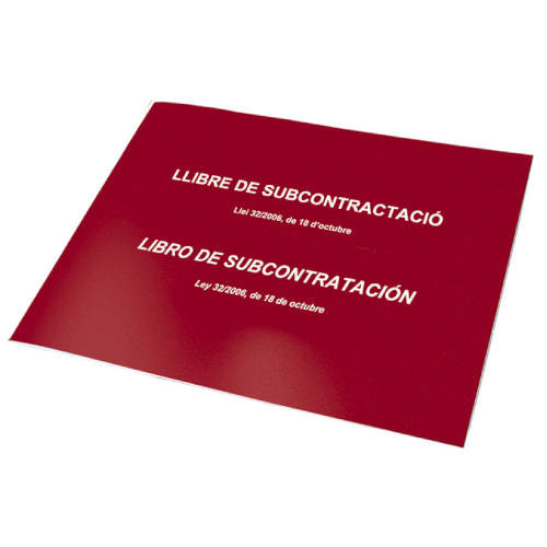 [9932868] DOHE - LIBRO DE SUBCONTRATACIÓN OFICIAL CATALÁN/CASTELLANO -10U- (Ref.9990)