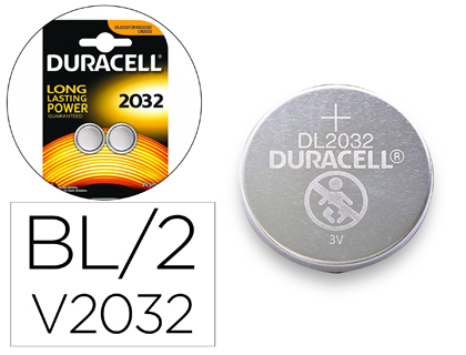[9156579] DURACELL - Pila alcalina boton cr2032 blister 2 unidades (Ref. 990353)
