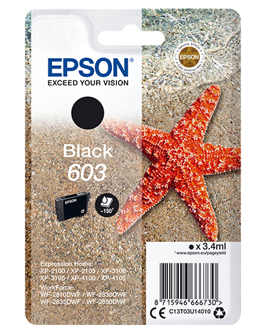 [2160812] EPSON - Ink-jet negro std estrella de mar 1 603 rf / am single (Ref. C13T03U14020)