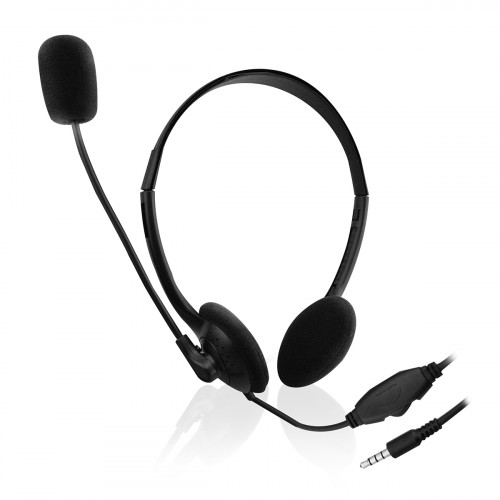 [9160624] EWENT - Auricular diadema con microfono jack 3,5 mm longitud cable 1,8 mt (Ref. EW3567)