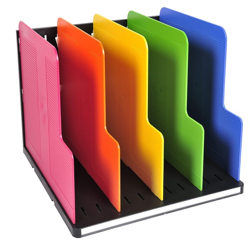[2156057] EXACOMPTA - Organizador de armario modulotop negro multicolor vertical 5 compartimentos 300x288x255 mm (Ref. 390914D)
