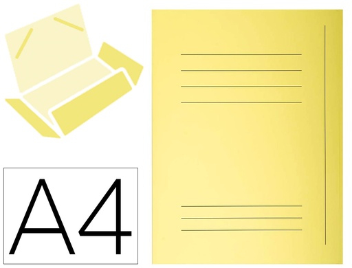 [2159906] EXACOMPTA - Subcarpeta cartulina con 3 solapas din A4 impresa amarillo canario 210 gr (Ref. 235005E)