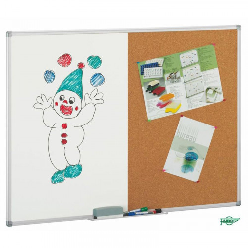 [9932059] FAIBO - PIZARRA DOBLE USO CORCHO/BLANCA MARCO DE ALUMINIO 600X900MM (Ref.603-2)