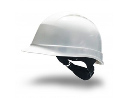 [2155712] FARU - Casco de proteccion polietileno con ruleta y atalaje 6 puntos ventilado color blanco (Ref. 1470RV-BL)