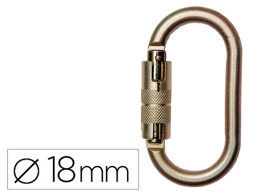 [2160765] FARU - Mosqueton acero galvanizado automatico virola 18 mm resistencia 25 kn (Ref. C171)