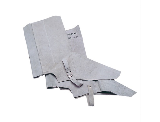 [2160755] FARU - Polaina para soldador cuero al cromo ajustable con velcro y hebilla 40 cm (Ref. C63)