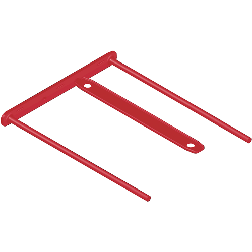 [9931620] FELLOWES - PACK DE 100 FASTENERS DE PLÁSTICO D-CLIP ROJO (Ref.1189301)