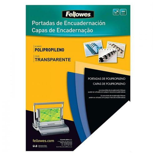 [9924686] FELLOWES - PACK DE 50 PORTADAS PP TRANSPARENTE 650 MICRAS (Ref.5477301)