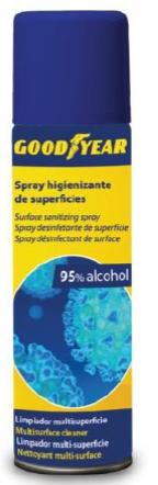 [9936584] GOODYEAR - SPRAY LIMPIADOR HIGIENIZANTE DE SUPERFICIES ALCOHOLICO 500ML (Ref.329019)