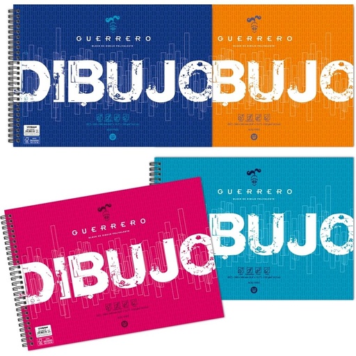 [9941706] GUERRERO - BLOC DE DIBUJO Fº PROL. 20h RECUADRO 2 TALADROS (Ref.37002499)