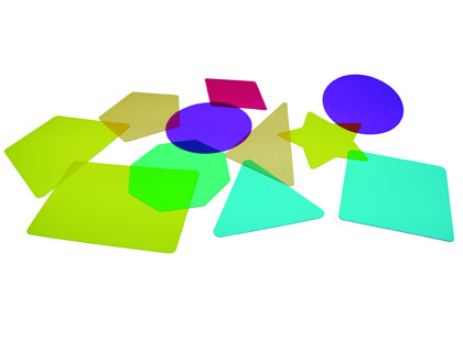 [2068403] HENBEA - Juego plantillas 2d translucidas para mesa con luz led colores surtidos (Ref. 1014)