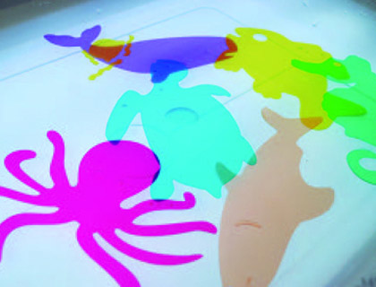 [2068405] HENBEA - Juego plantillas flexibles animales del mar medidas 15x21 cm set 6 unidades (Ref. 914)